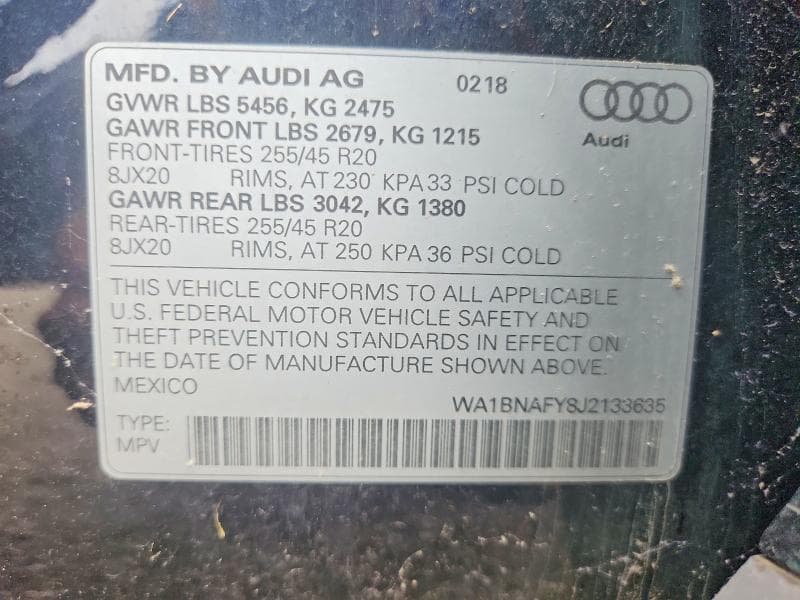 2018 AUDI Q5 PREMIUM PLUS 12