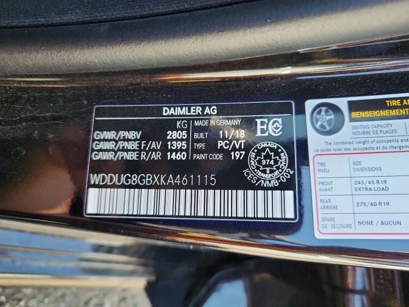 2019 MERCEDES-BENZ S 560 4MATIC 12