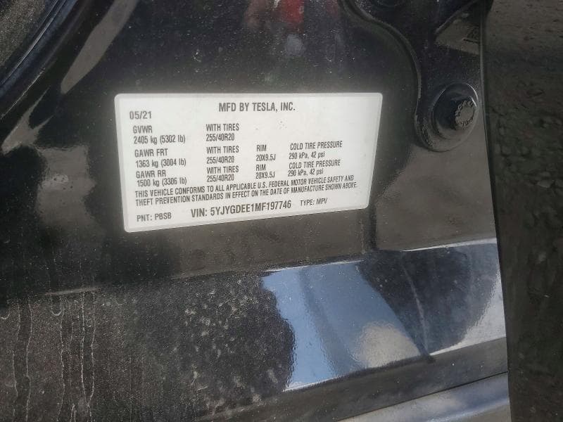 2021 TESLA MODEL Y 12