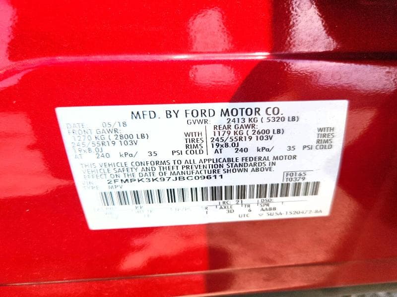 2018 FORD EDGE TITANIUM 13