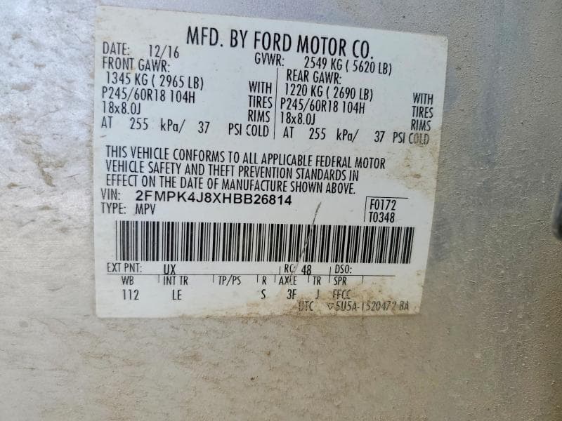 2017 FORD EDGE SEL 13