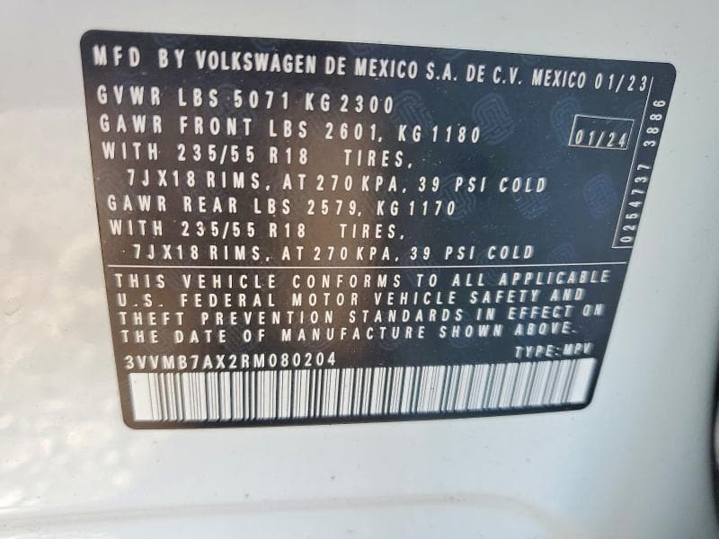 2024 VOLKSWAGEN TIGUAN SE 12