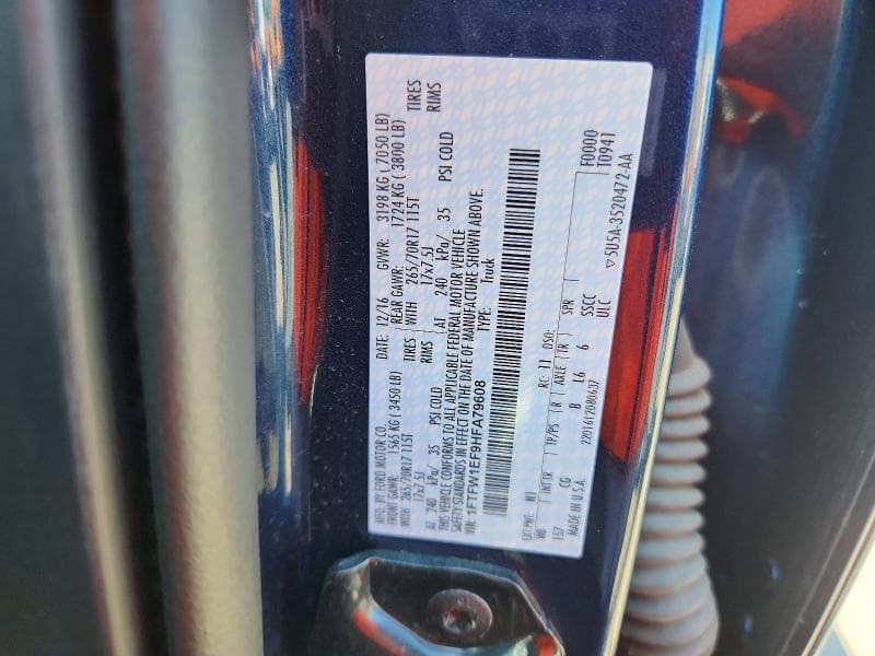 2017 FORD F150 SUPERCREW 12