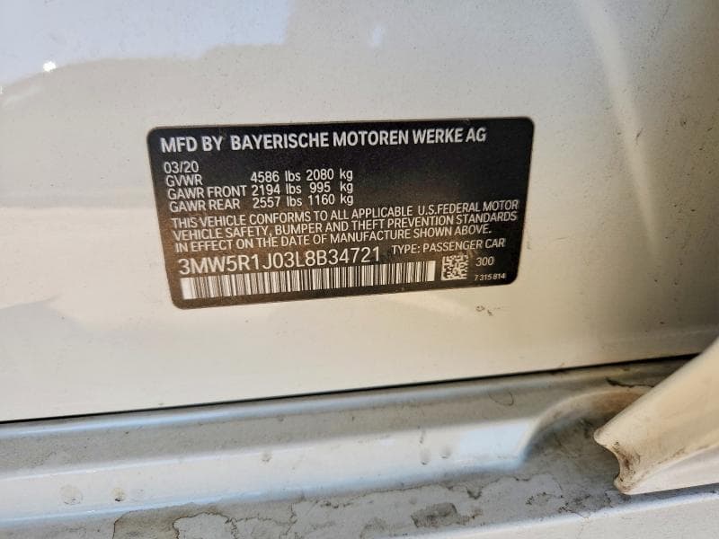 2020 BMW 330I 12