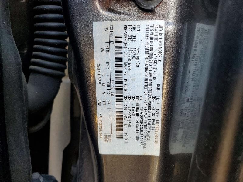 2018 FORD FOCUS SE 14