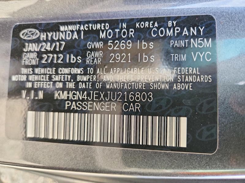 2018 GENESIS G80 3.8 12