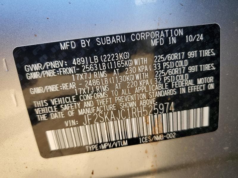 2024 SUBARU FORESTER WILDERNESS 13