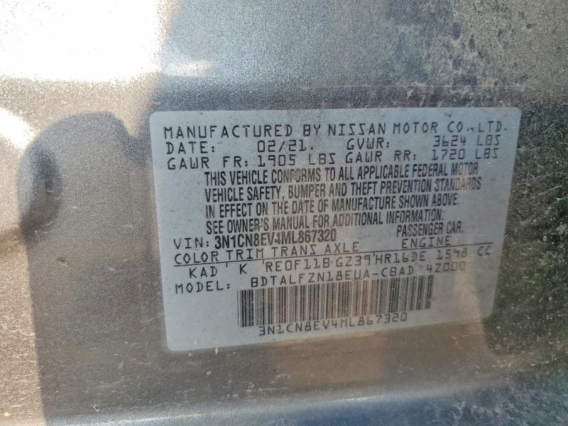2021 NISSAN VERSA SV 12