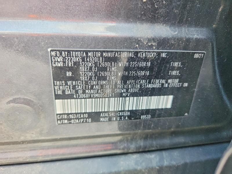 2021 TOYOTA RAV4 LIMITED 14