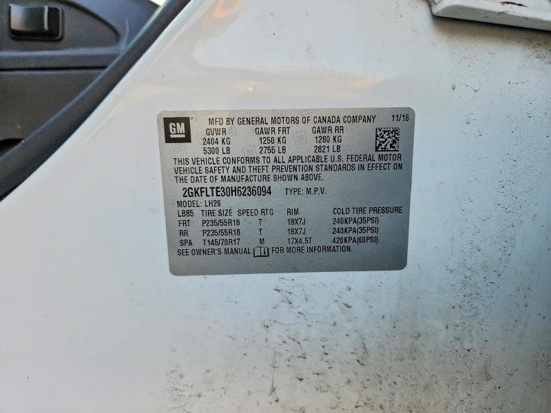 2017 GMC TERRAIN SLE 13