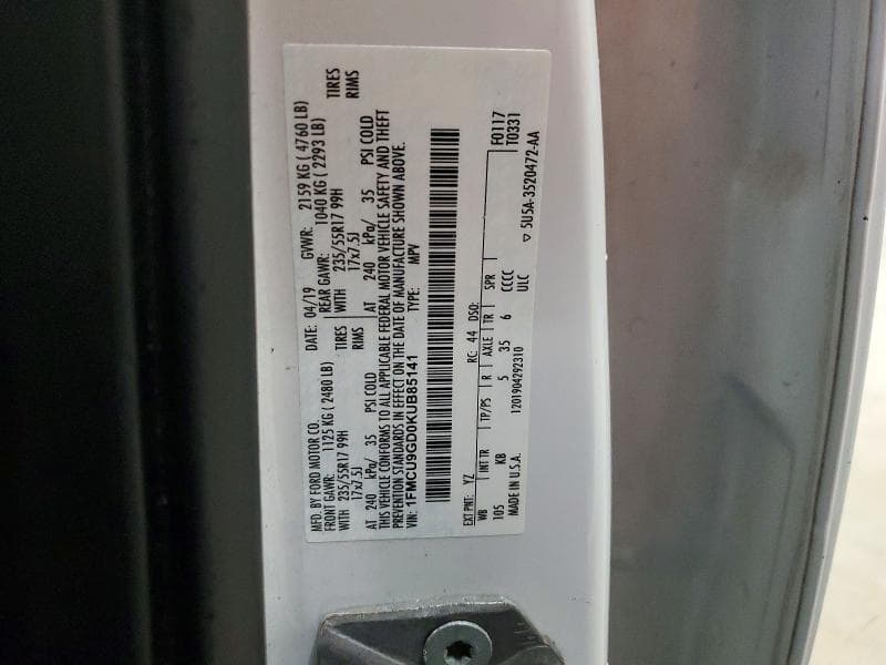 2019 FORD ESCAPE SE 13