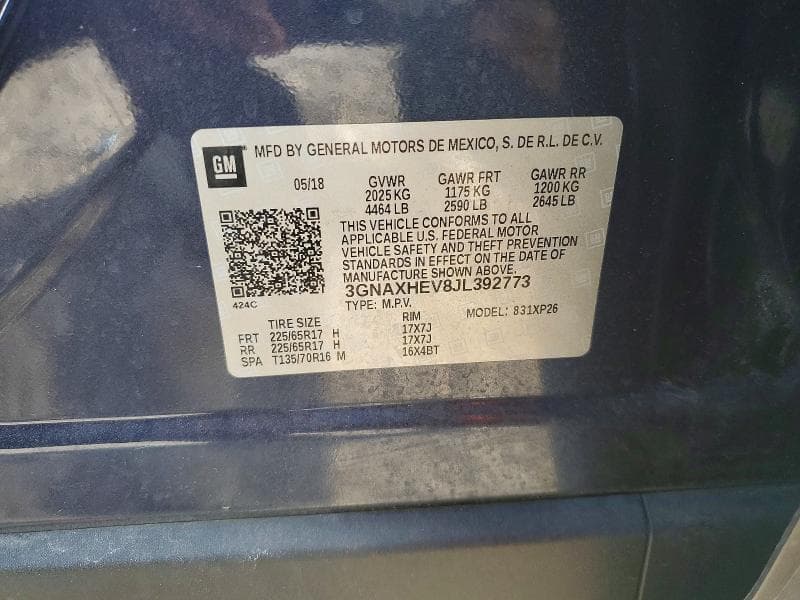 2018 CHEVROLET EQUINOX LS 12