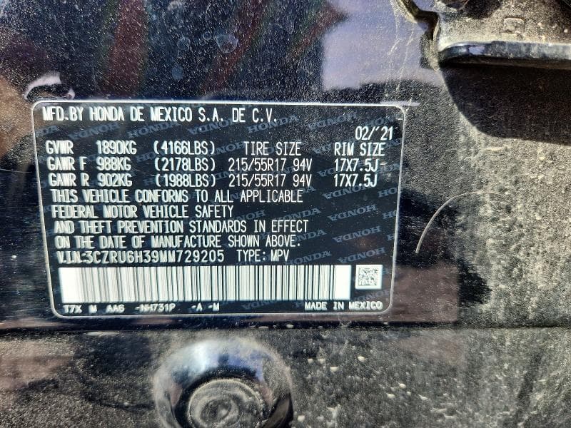 2021 HONDA HR-V LX 13