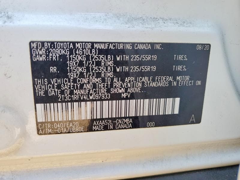 2020 TOYOTA RAV4 XLE PREMIUM 13