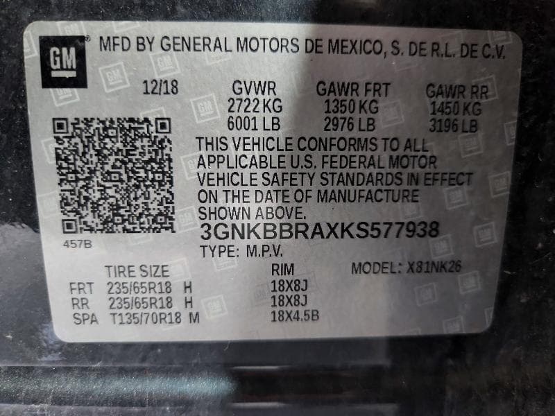 2019 CHEVROLET BLAZER 1LT 12