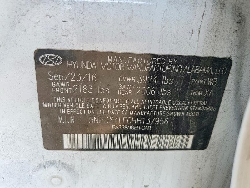 2017 HYUNDAI ELANTRA SE 13