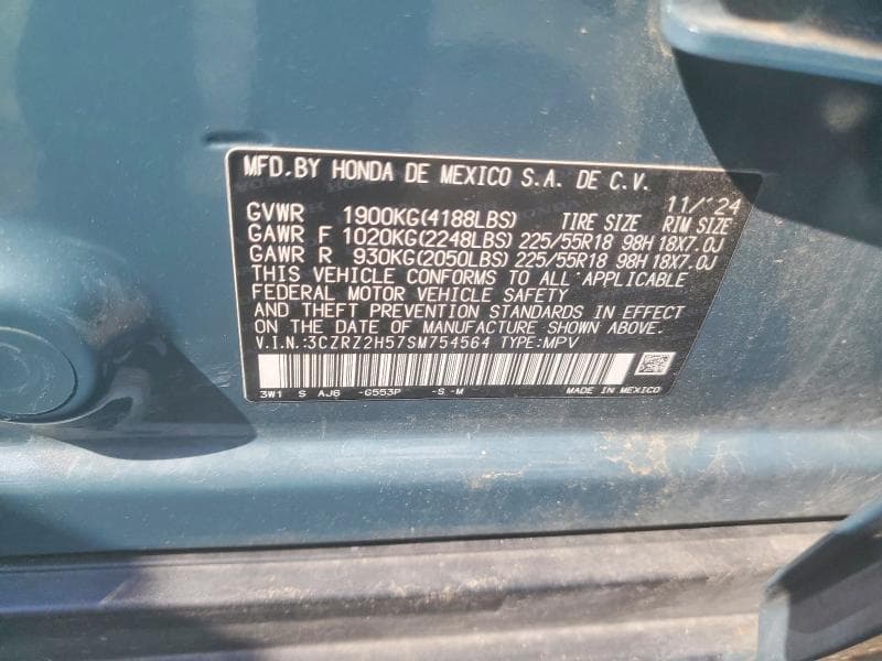 2025 HONDA HR-V SPORT 12