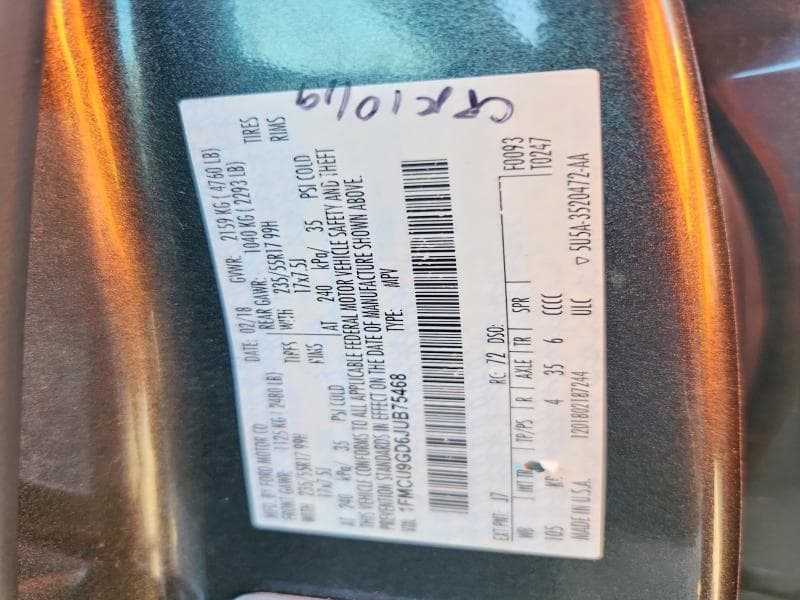 2018 FORD ESCAPE SE 13