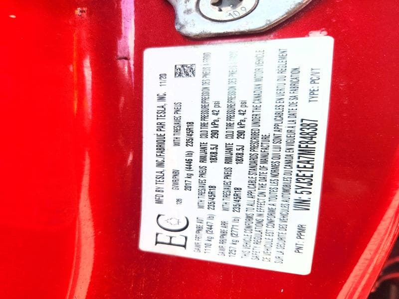 2021 TESLA MODEL 3 12