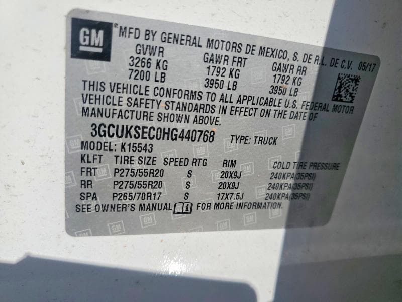 2017 CHEVROLET SILVERADO K1500 LTZ 12