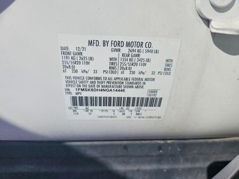 2022 FORD EXPLORER XLT 13