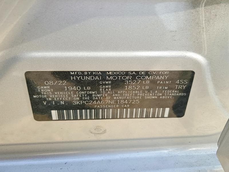 2022 HYUNDAI ACCENT SE 12