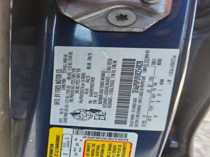 2018 FORD FUSION SE PHEV 12