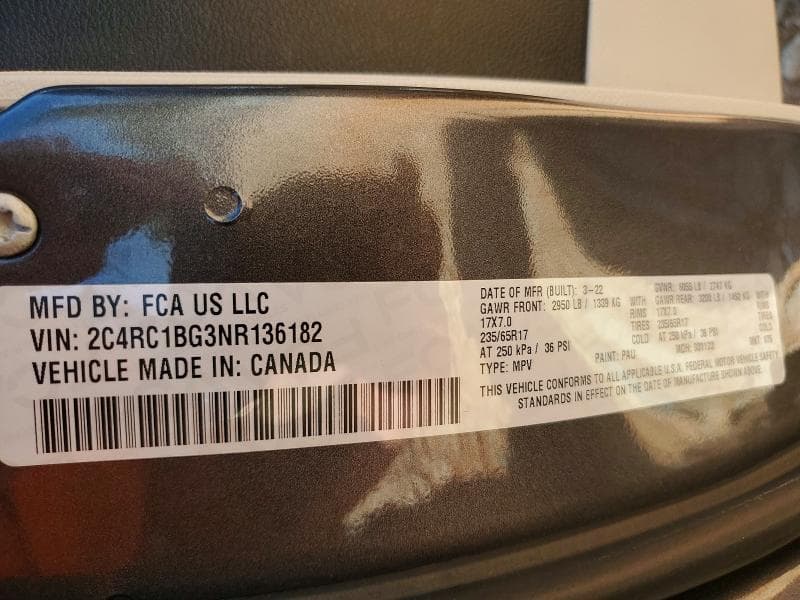 2022 CHRYSLER PACIFICA TOURING L 13