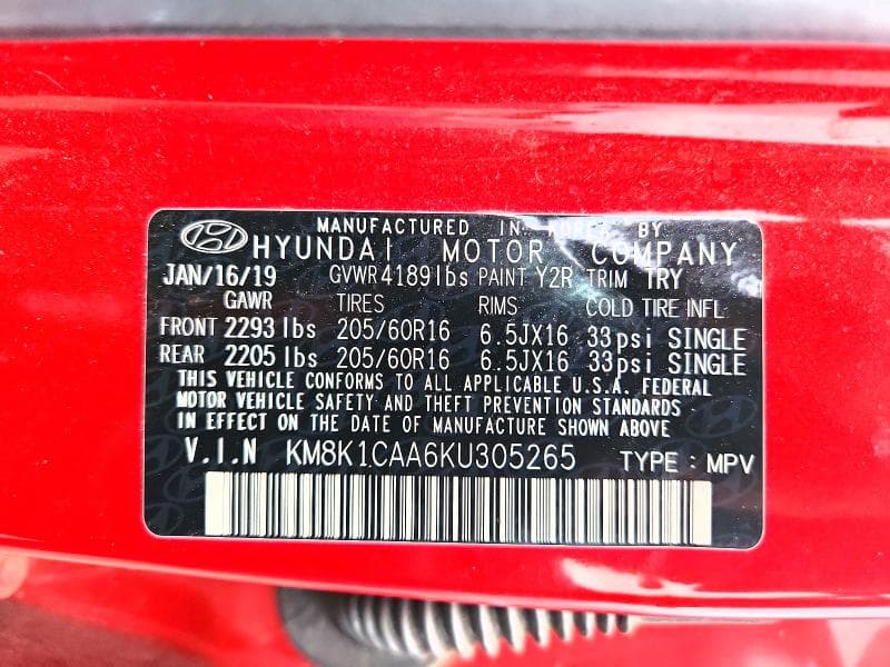 2019 HYUNDAI KONA SE 13