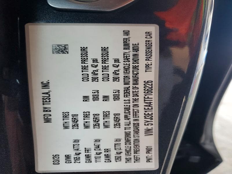 2026 TESLA MODEL 3 12