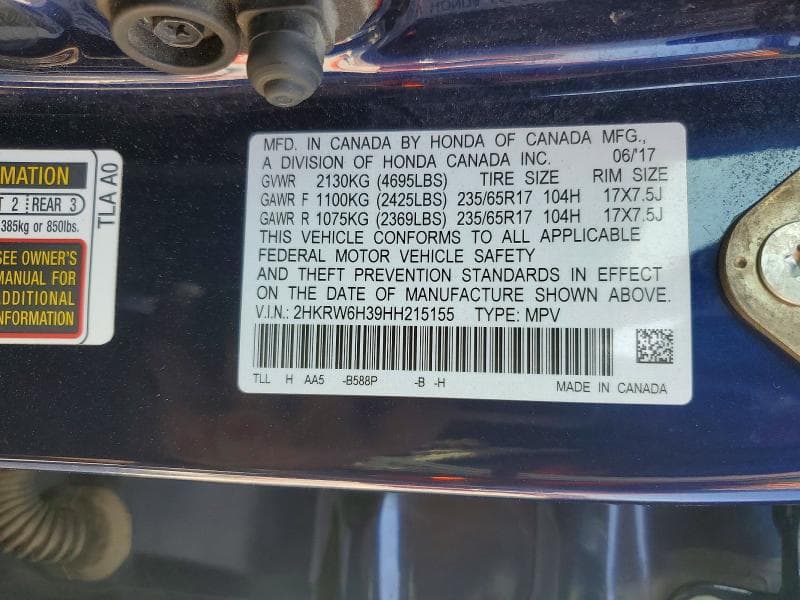 2017 HONDA CR-V LX 14