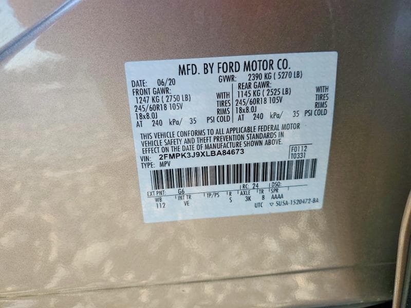 2020 FORD EDGE SEL 13