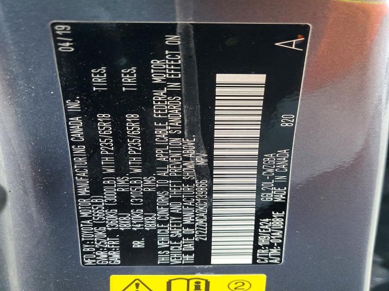 2019 LEXUS RX 350 BASE 13