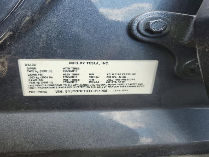 2020 TESLA MODEL Y 12