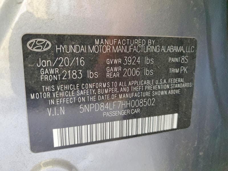 2017 HYUNDAI ELANTRA SE 12