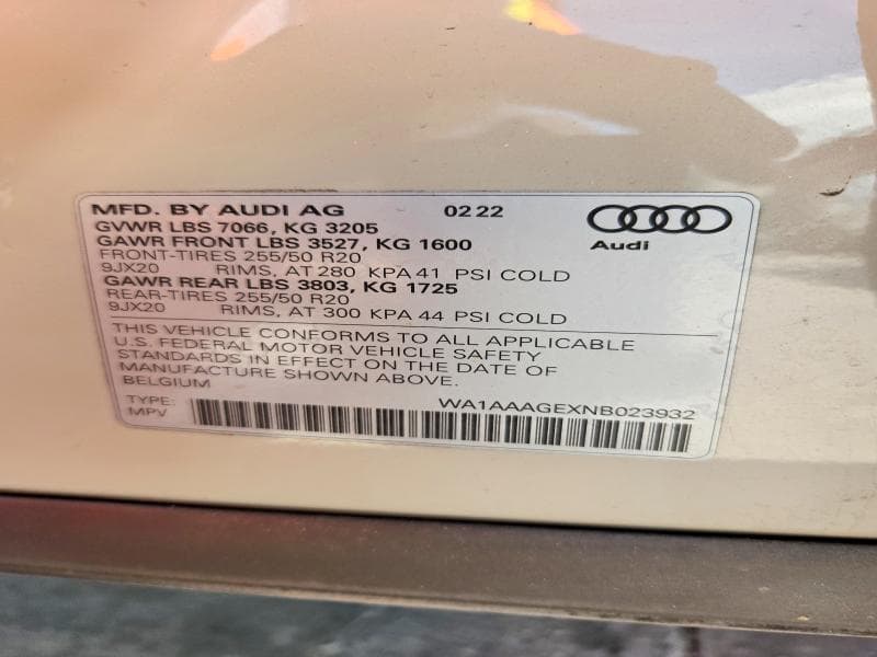 2022 AUDI E-TRON PREMIUM 12