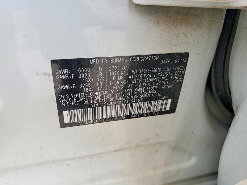 2019 SUBARU ASCENT PREMIUM 13