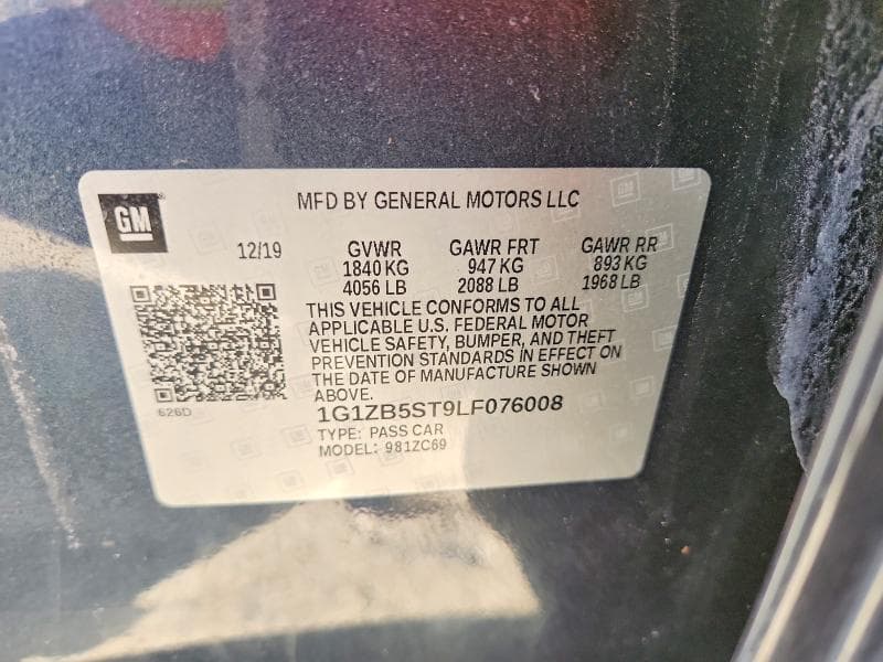 2020 CHEVROLET MALIBU LS 12
