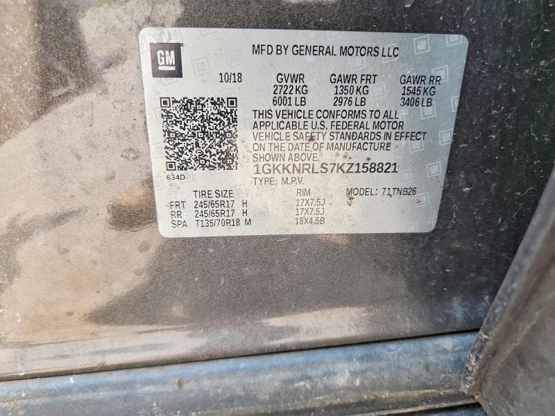 2019 GMC ACADIA SLE 13
