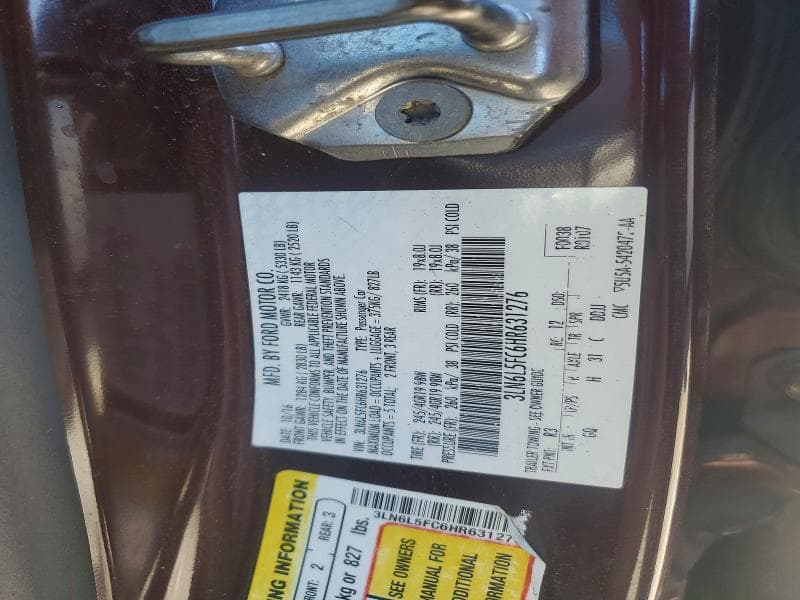 2017 LINCOLN MKZ RESERVE 12