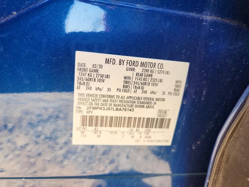 2020 FORD EDGE SEL 14