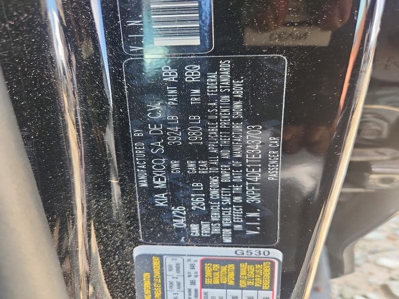 2026 KIA K4 LX 12