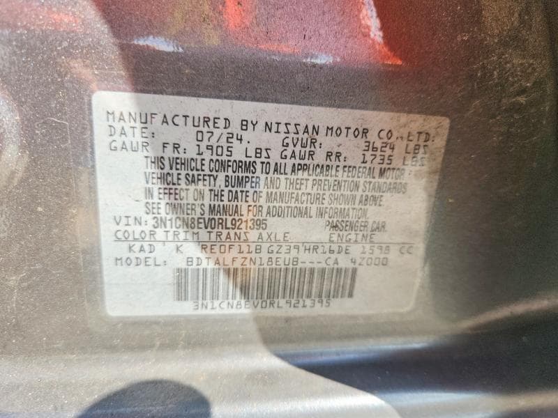 2024 NISSAN VERSA SV 12