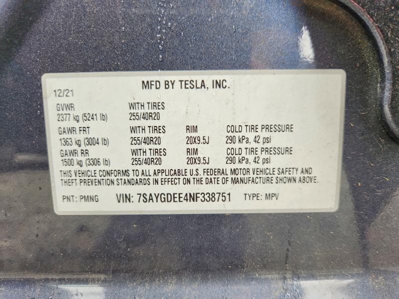 2022 TESLA MODEL Y 13