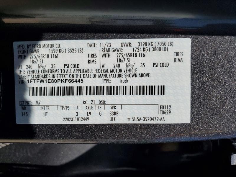 2023 FORD F150 SUPERCREW 12