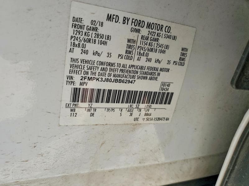 2018 FORD EDGE SEL 13