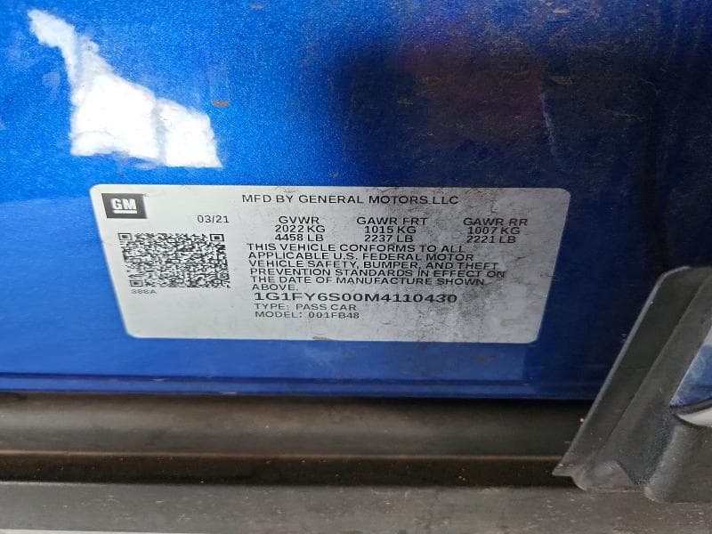 2021 CHEVROLET BOLT EV LT 12