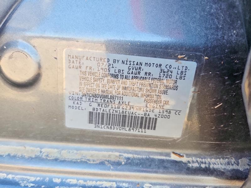 2021 NISSAN VERSA S 13