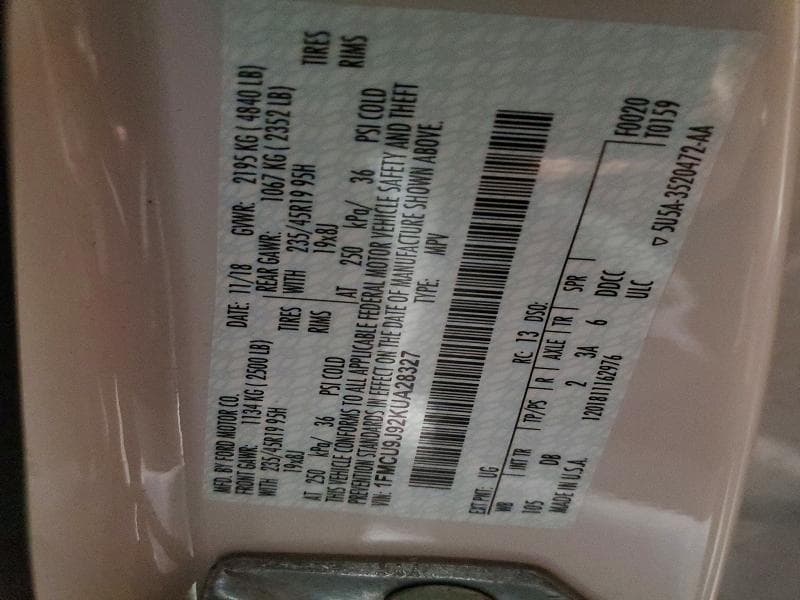 2019 FORD ESCAPE TITANIUM 13
