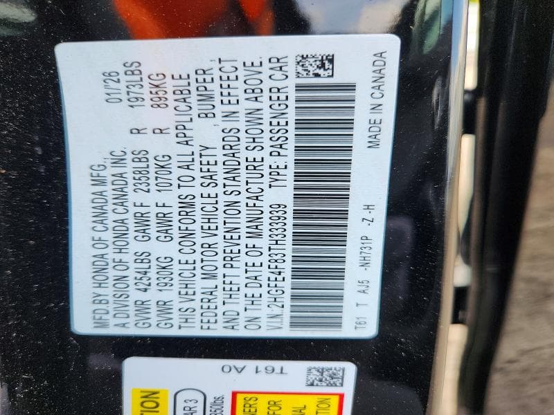 2026 HONDA CIVIC SPORT 12